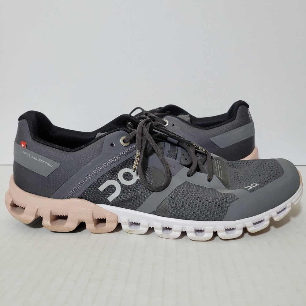 On Cloud Size 9.5 Cloudflow Running Shoes Rock Rose Gray Pink Women's Sneakers